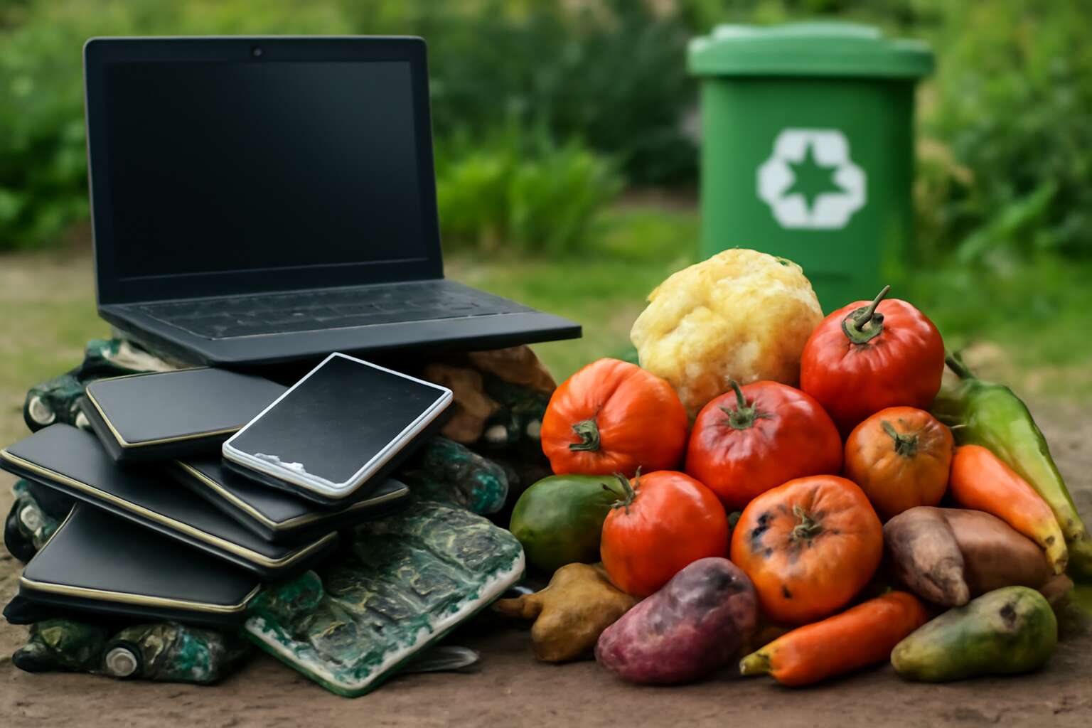 e waste vs food waste difference